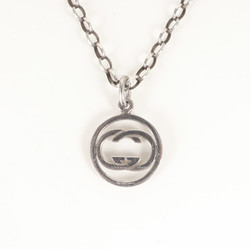 GUCCI Gucci Circle Interlocking GG Necklace Silver Ag925 Luxury Men's