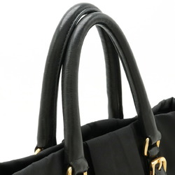 PRADA Prada handbag tote shoulder bag nylon leather NERO black