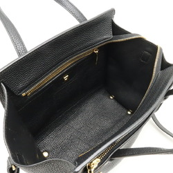 Salvatore Ferragamo AMY Gancini Tote Bag Shoulder Leather Black 21F478