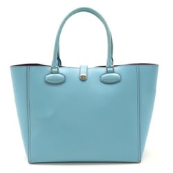 LOEWE Leo Anagram Tote Bag Handbag 2 Tone Leather Light Blue Purple