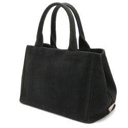 PRADA CANAPA Tote Bag Handbag Canvas NERO Black 1BG439