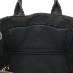 PRADA CANAPA Tote Bag Handbag Canvas NERO Black 1BG439