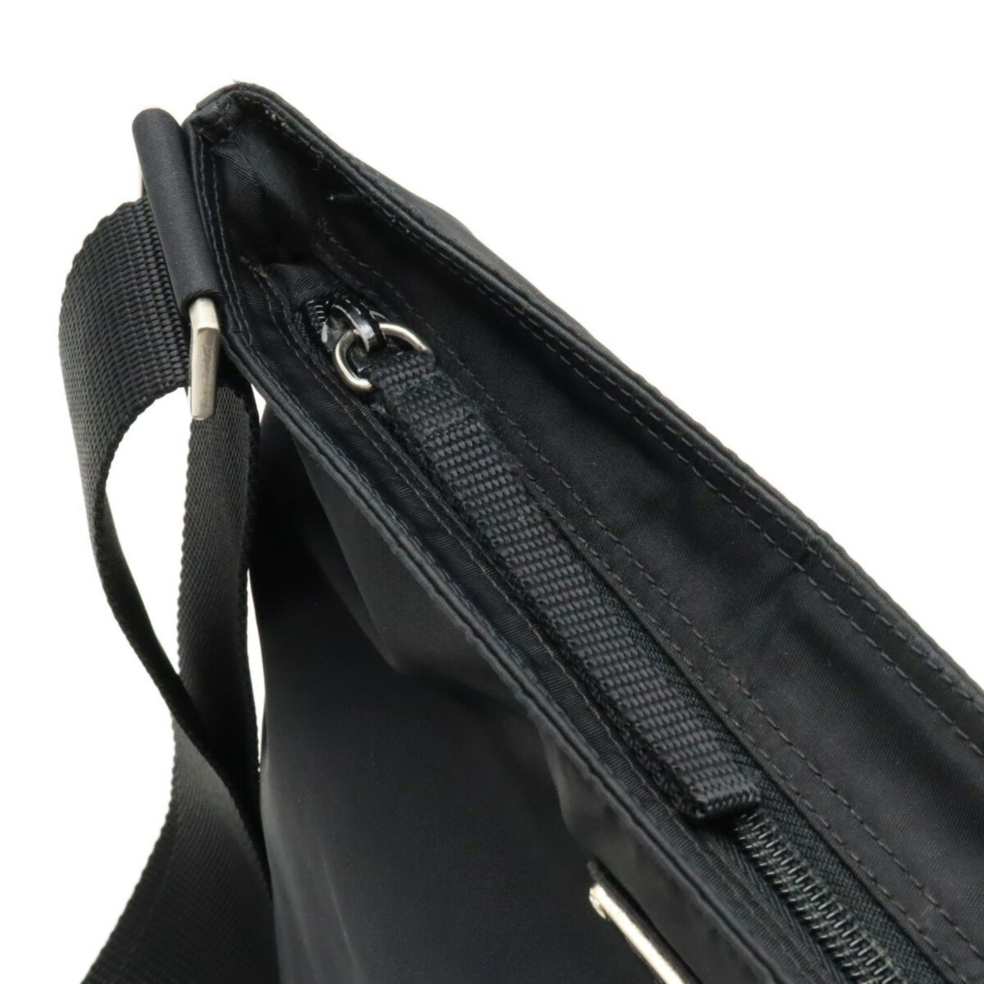 PRADA Prada Shoulder Bag Nylon Leather NERO Black VA953M