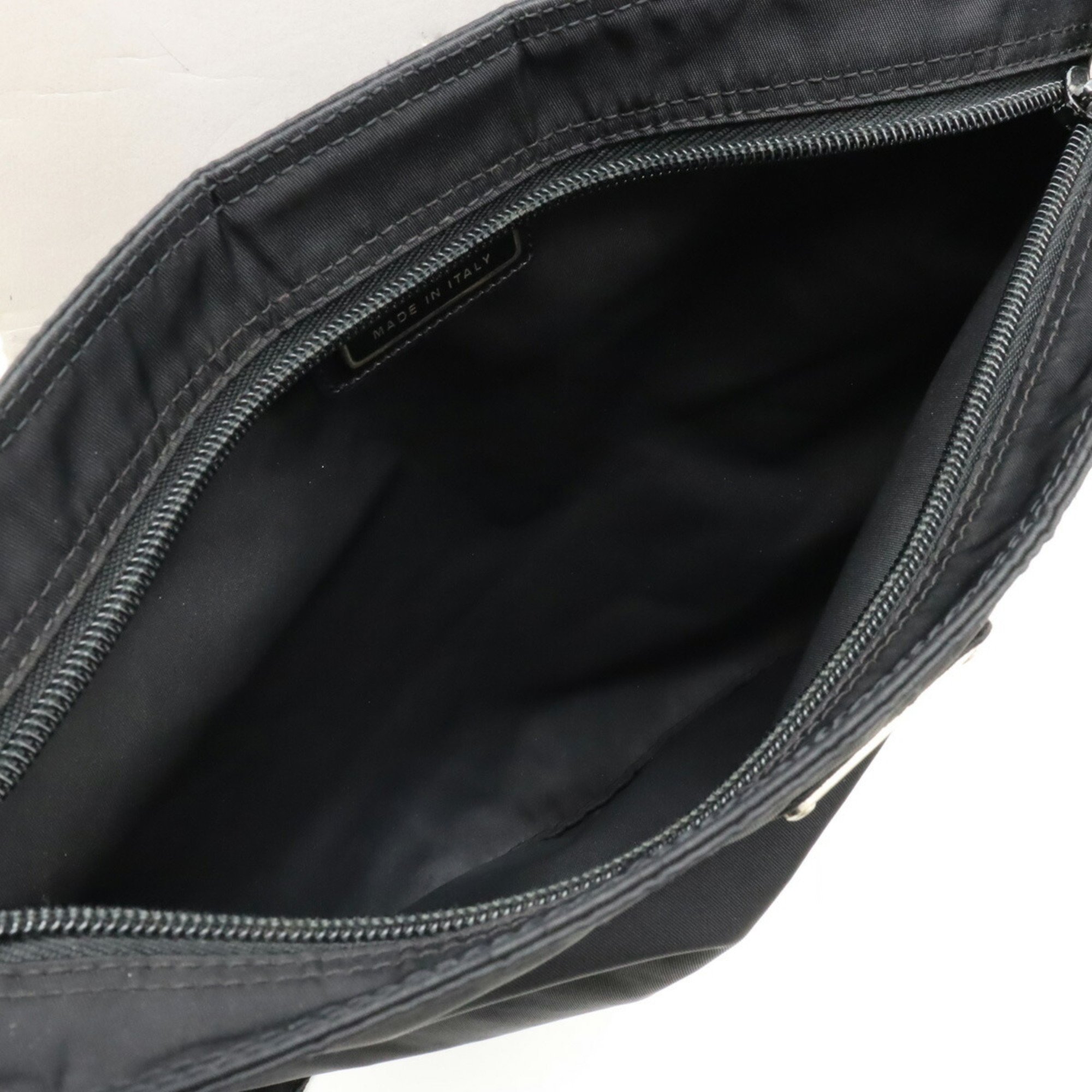 PRADA Prada Shoulder Bag Nylon Leather NERO Black VA953M