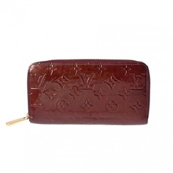 LOUIS VUITTON Louis Vuitton Vernis Zippy Wallet Rouge Fauvist M91536 Women's Monogram Long