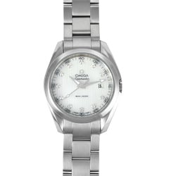 OMEGA 231.10.30.61.55.001 Seamaster Aqua Terra Watch Quartz White Shell Dial SS Ladies