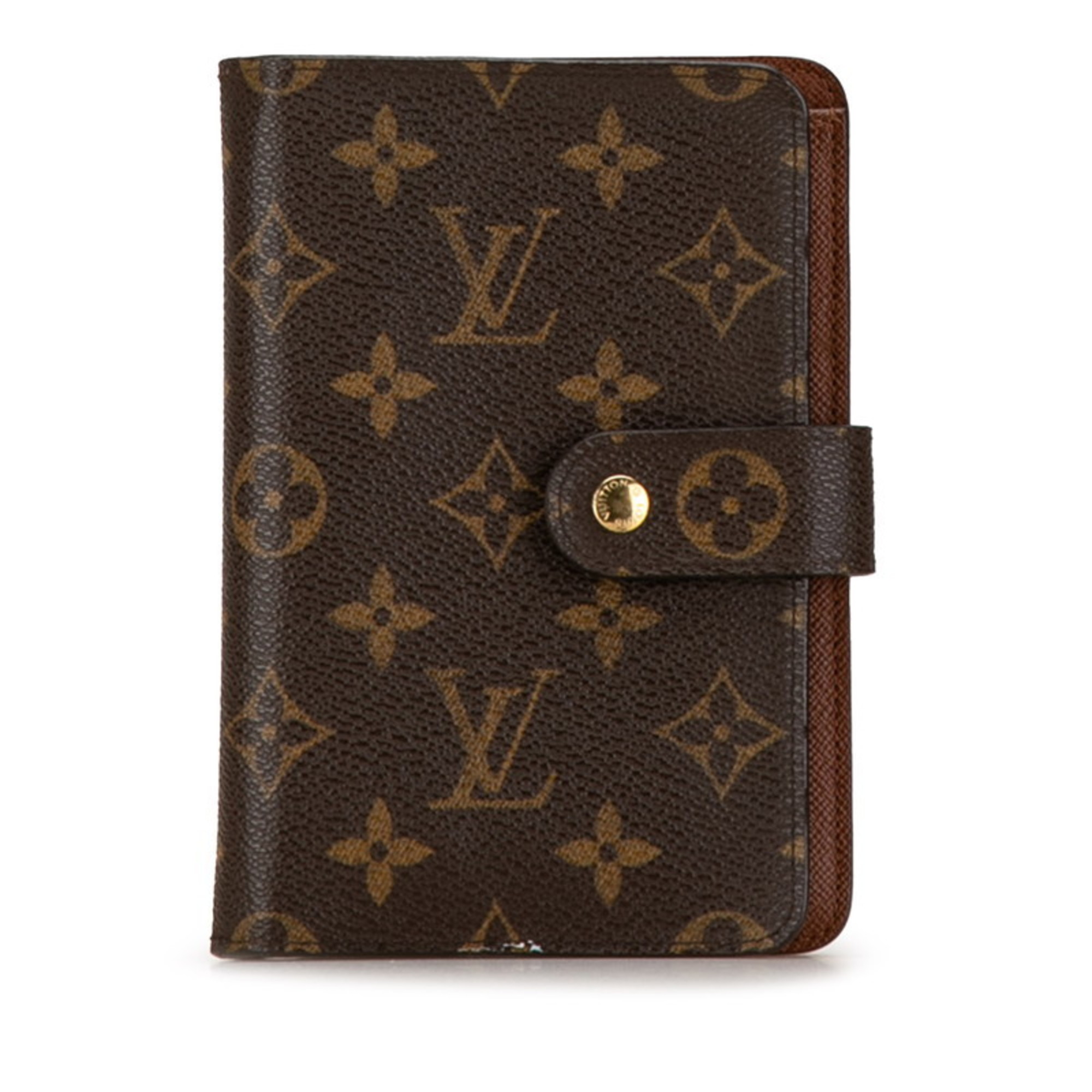 Louis Vuitton Monogram Porte Papier Bi-fold Wallet M61207 Brown PVC Leather Men's LOUIS VUITTON