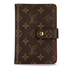 Louis Vuitton Monogram Porte Papier Bi-fold Wallet M61207 Brown PVC Leather Men's LOUIS VUITTON