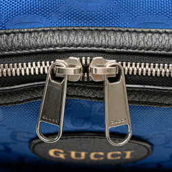 Gucci GG Nylon Off the Grid Backpack 644992 Blue Black Leather Women's GUCCI