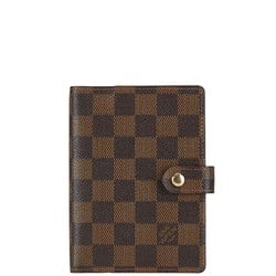 Louis Vuitton Damier Agenda PM Notebook Cover 6 Holes R20700 Brown PVC Leather Women's LOUIS VUITTON