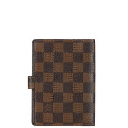 Louis Vuitton Damier Agenda PM Notebook Cover 6 Holes R20700 Brown PVC Leather Women's LOUIS VUITTON