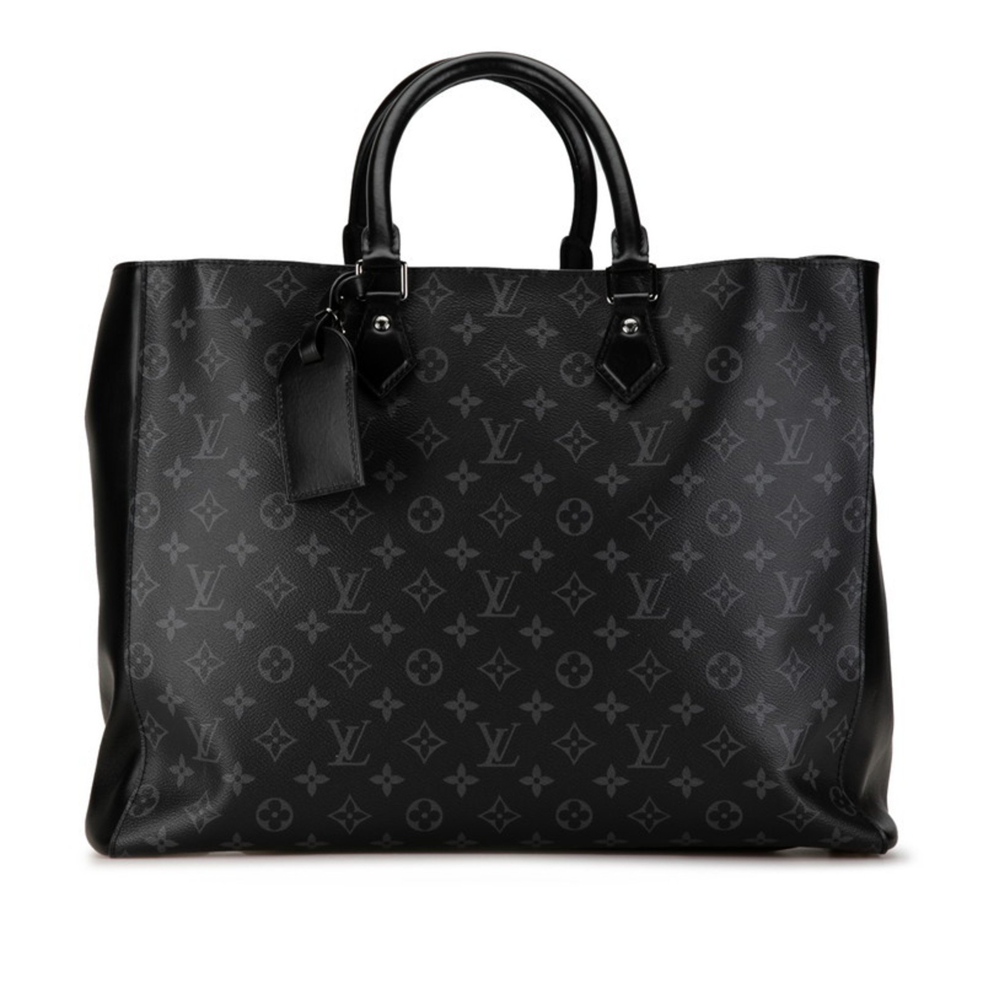 Louis Vuitton Monogram Eclipse Grand Sac Tote Bag M44733 Grey Black PVC Leather Women's LOUIS VUITTON