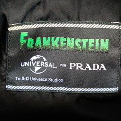 Prada Triangle Plate x Universal Studios Tessuto Franken Clutch Bag Second 2VF029 Black Multicolor Nylon Men's PRADA