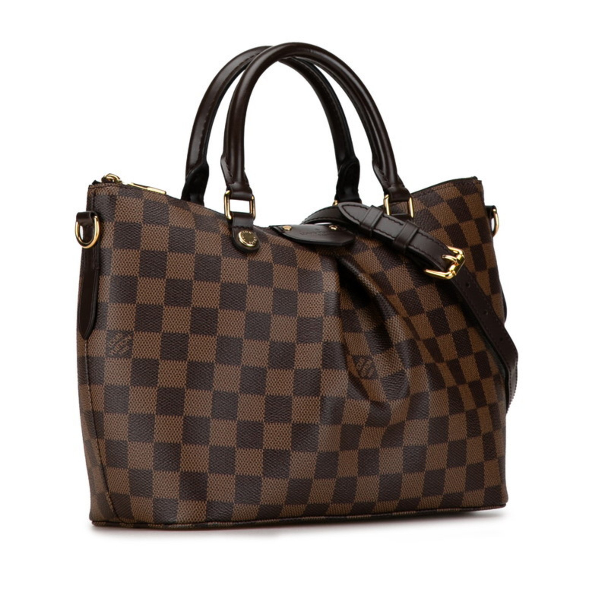 Louis Vuitton Damier Sienna PM Handbag Shoulder Bag N41545 Brown PVC Leather Women's LOUIS VUITTON