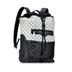 Louis Vuitton Damier Chrono Matchpoint Backpack N40018 Navy White PVC Nylon Leather Men's LOUIS VUITTON