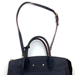 LOUIS VUITTON M42817 Pont Neuf Shoulder Bag 2way Navy Monogram Empreinte Leather Women's