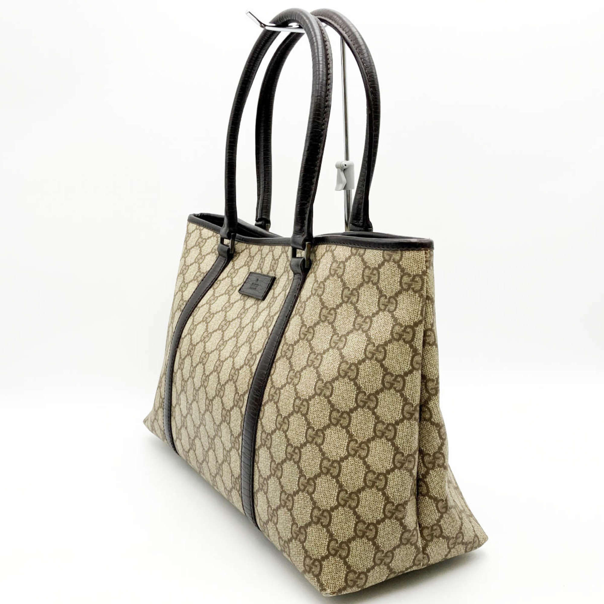 GUCCI GG pattern tote bag shoulder brown beige Supreme ladies