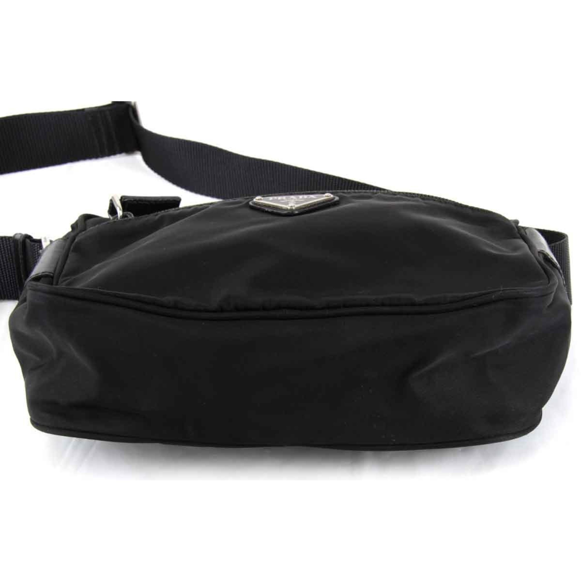 PRADA Prada Shoulder Bag Nylon Black Women's