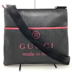 GUCCI 162904 Shoulder Bag No Gusset Black Pink Men Women