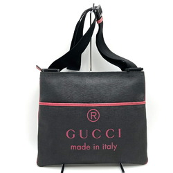 GUCCI 162904 Shoulder Bag No Gusset Black Pink Men Women