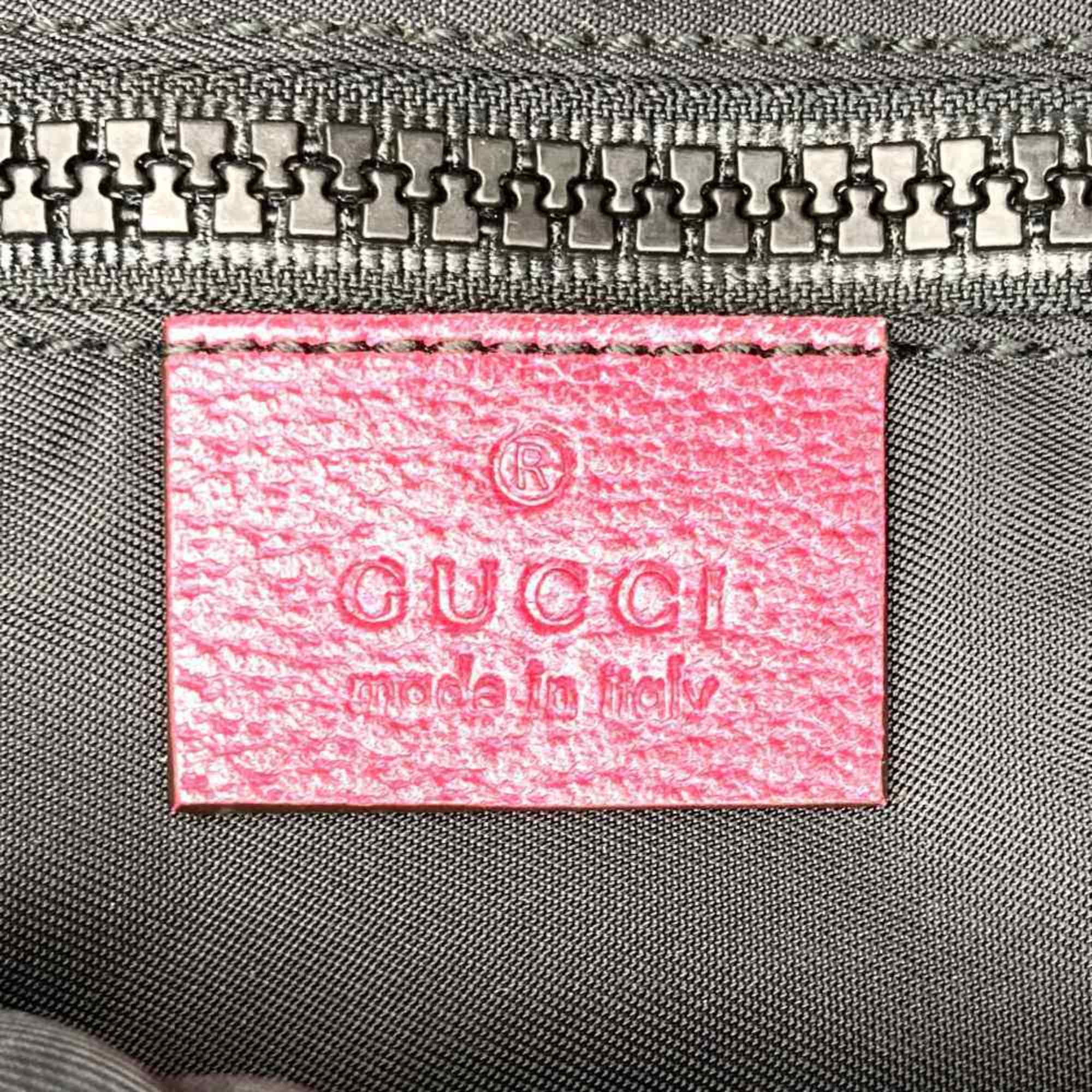 GUCCI 162904 Shoulder Bag No Gusset Black Pink Men Women