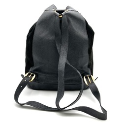 GUCCI 003 2855 Backpack/Daypack Bamboo Black Suede Leather Women's