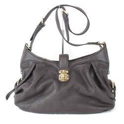 LOUIS VUITTON M95660 Shoulder Bag Monogram Mahina Black Women's