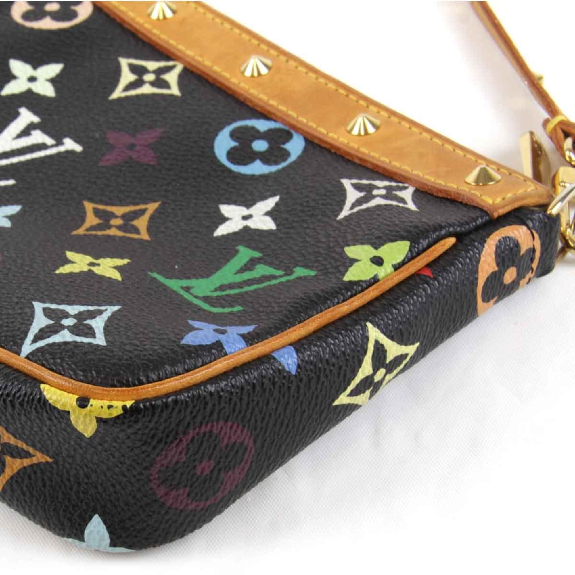 LOUIS VUITTON Louis Vuitton Pochette Accessoires M92648 Pouch Monogram Multicolor Black Women's