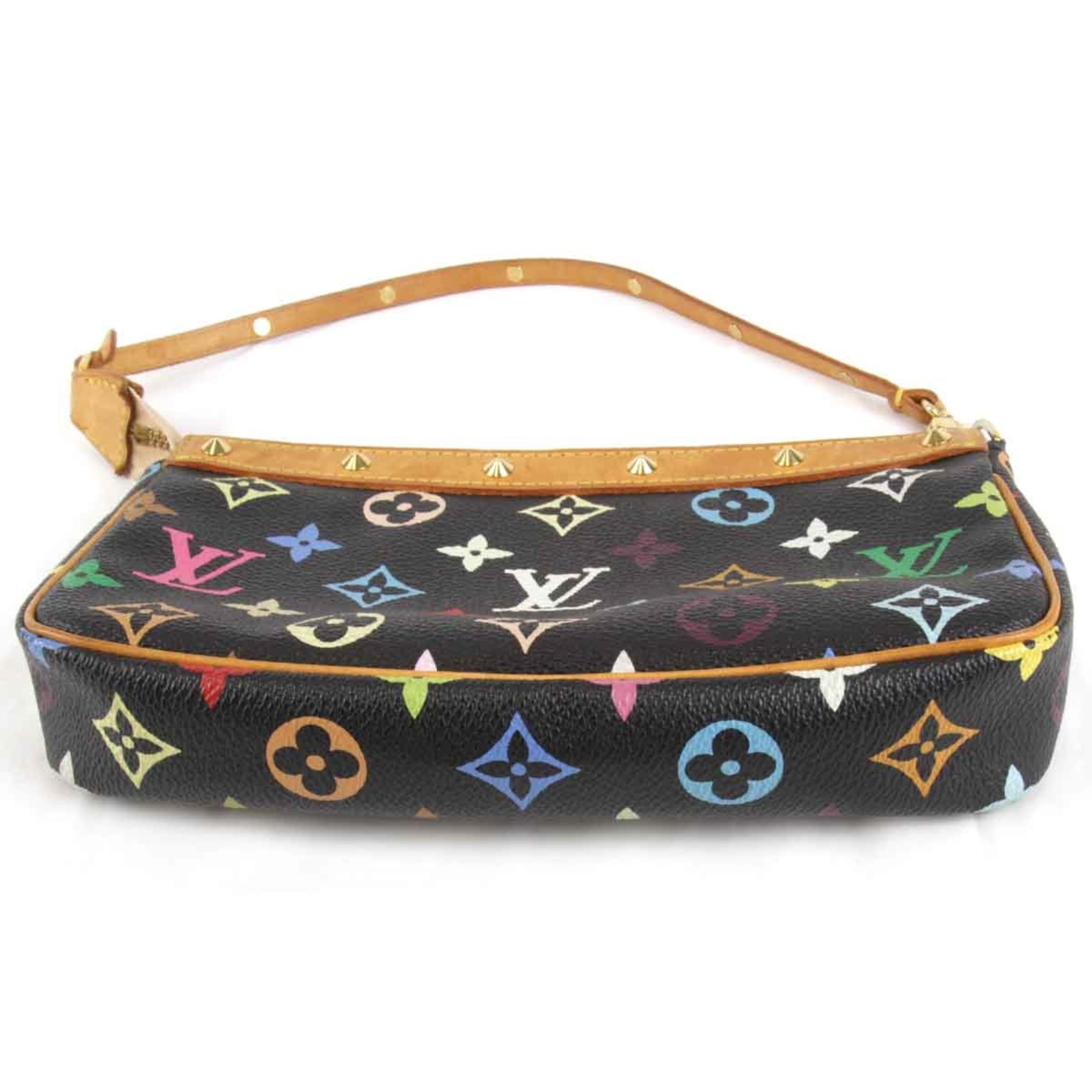 LOUIS VUITTON Louis Vuitton Pochette Accessoires M92648 Pouch Monogram Multicolor Black Women's