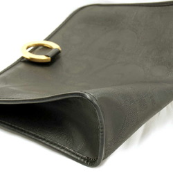 Christian Dior Clutch Bag Leather Black Women's