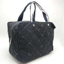 CHANEL Boston Bag Travel Line Nylon Black 252012