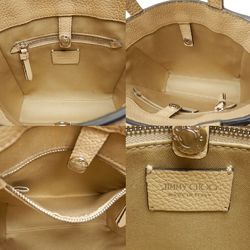 JIMMY CHOO Pegasi Tote Bag Star Studs Calf Beige 251963