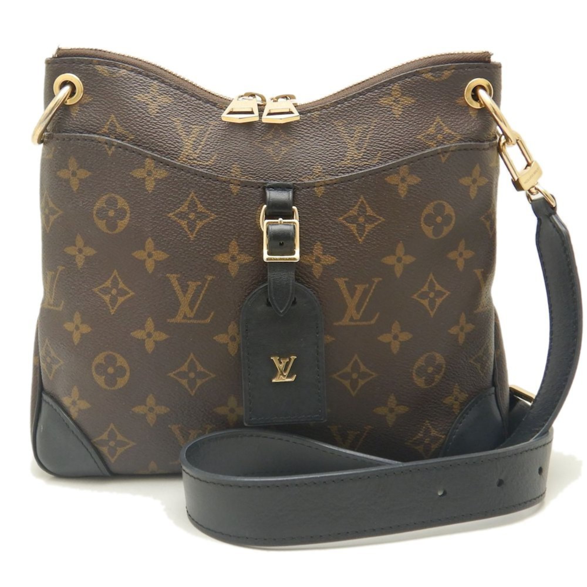 LOUIS VUITTON Louis Vuitton Monogram Odeon NMPM M45353 Shoulder Bag Brown Black 252017