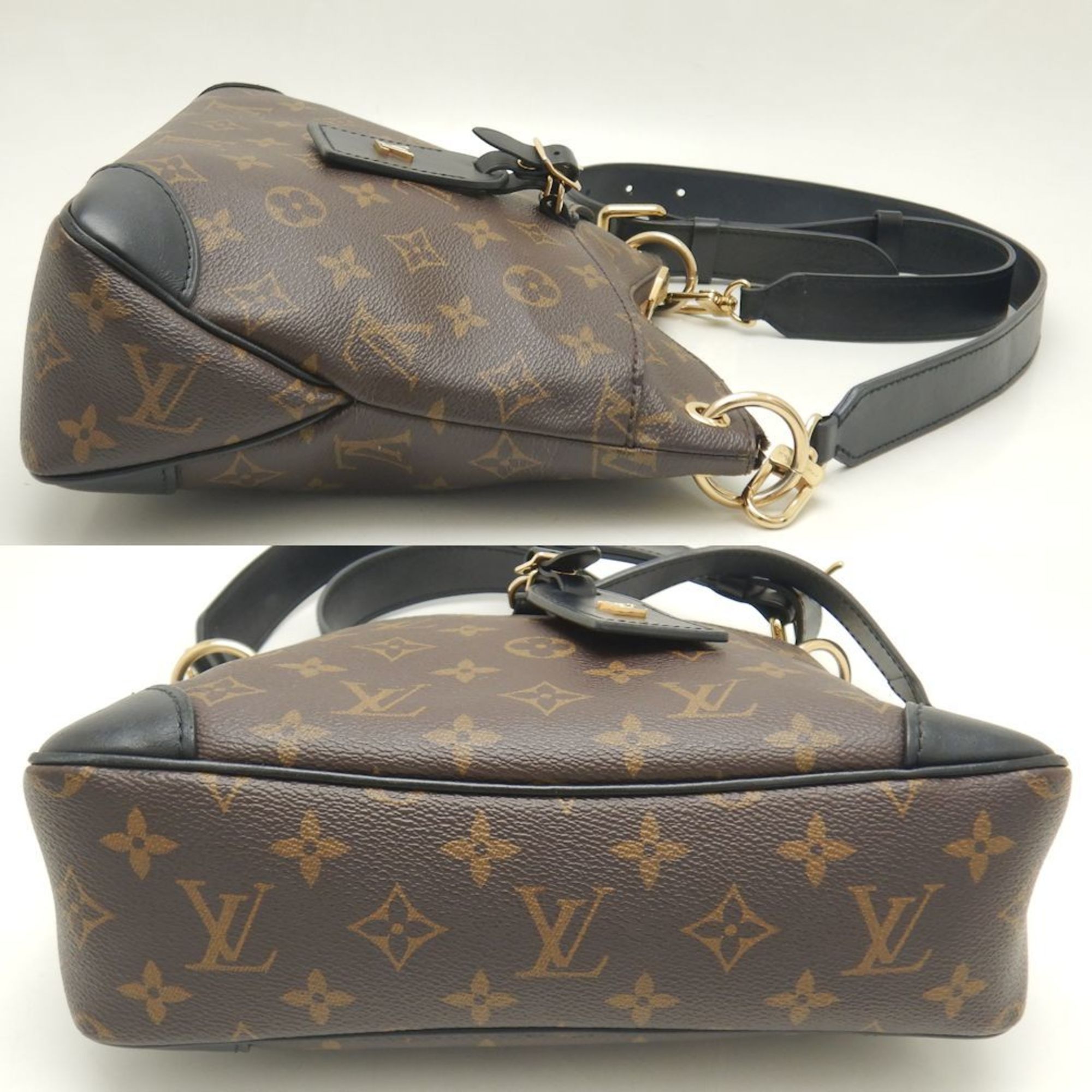 LOUIS VUITTON Louis Vuitton Monogram Odeon NMPM M45353 Shoulder Bag Brown Black 252017