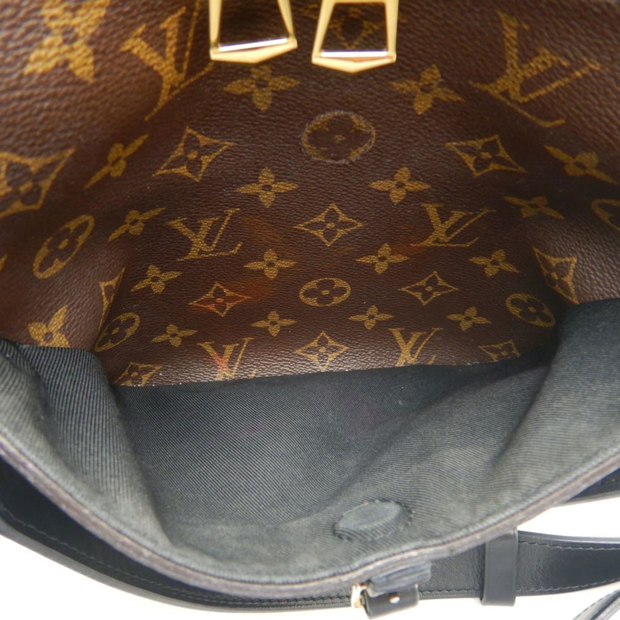 LOUIS VUITTON Louis Vuitton Monogram Odeon NMPM M45353 Shoulder Bag Brown Black 252017