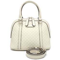 GUCCI Micro Guccissima 449654 2-Way Bag Leather Off-White Outlet 351522