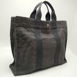 HERMES Hermes Air Line Tote MM Bag Canvas Grey 251993