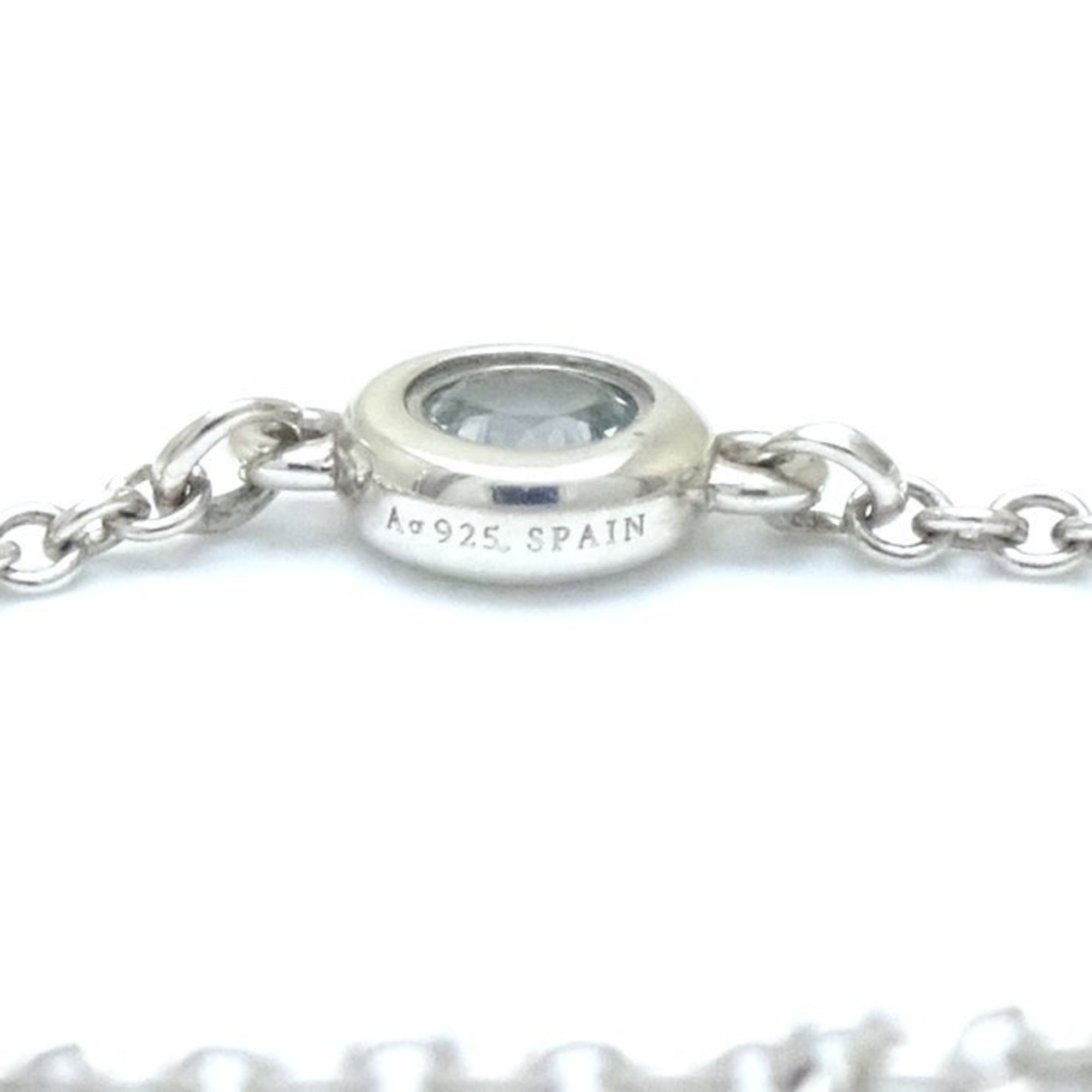 TIFFANY&Co. Tiffany by the Yard Ring 1P Aquamarine Chain Elsa Peretti Silver 925 292262