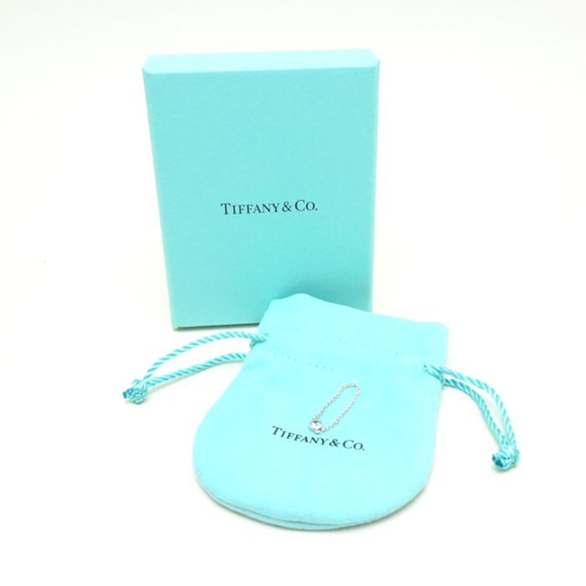 TIFFANY&Co. Tiffany by the Yard Ring 1P Aquamarine Chain Elsa Peretti Silver 925 292262