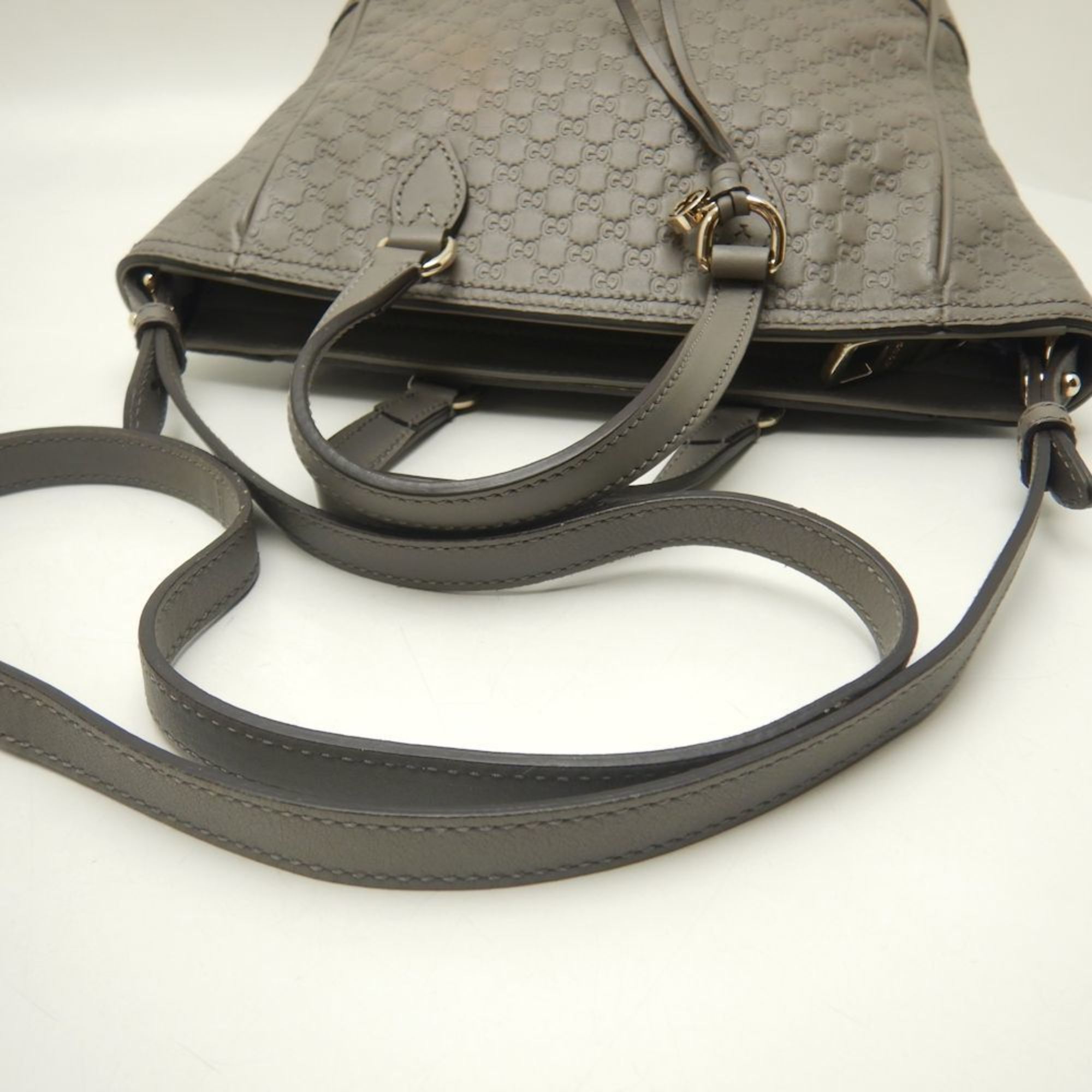 GUCCI 449241 Handbag Micro Guccissima Leather Grey Outlet 252001