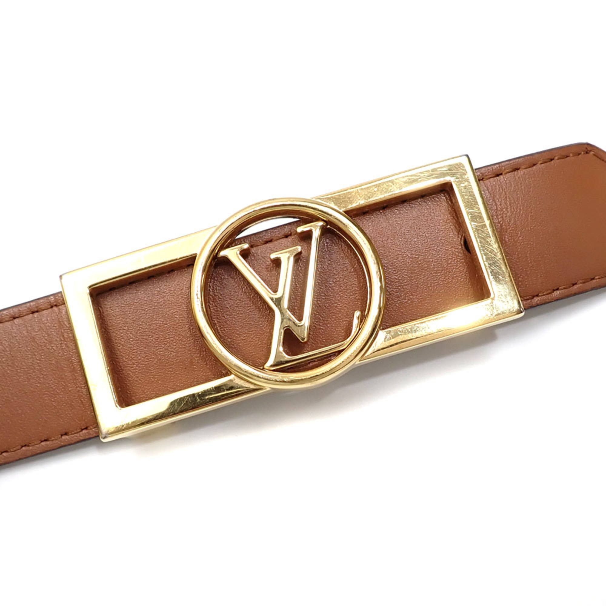 Louis Vuitton Belt Dauphine 25MM Reversible Women's Brown 80cm 32inch Monogram Leather M0196 A213975