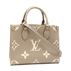 Louis Vuitton Handbag Bicolor Monogram Empreinte On the Go PM Women's M45779 Tourterelle Crème Shoulder A2234831