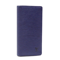 Louis Vuitton Bi-fold Long Wallet Epi Monogram Eclipse Portefeuille Brazza Men's M81371 Navy A2234839