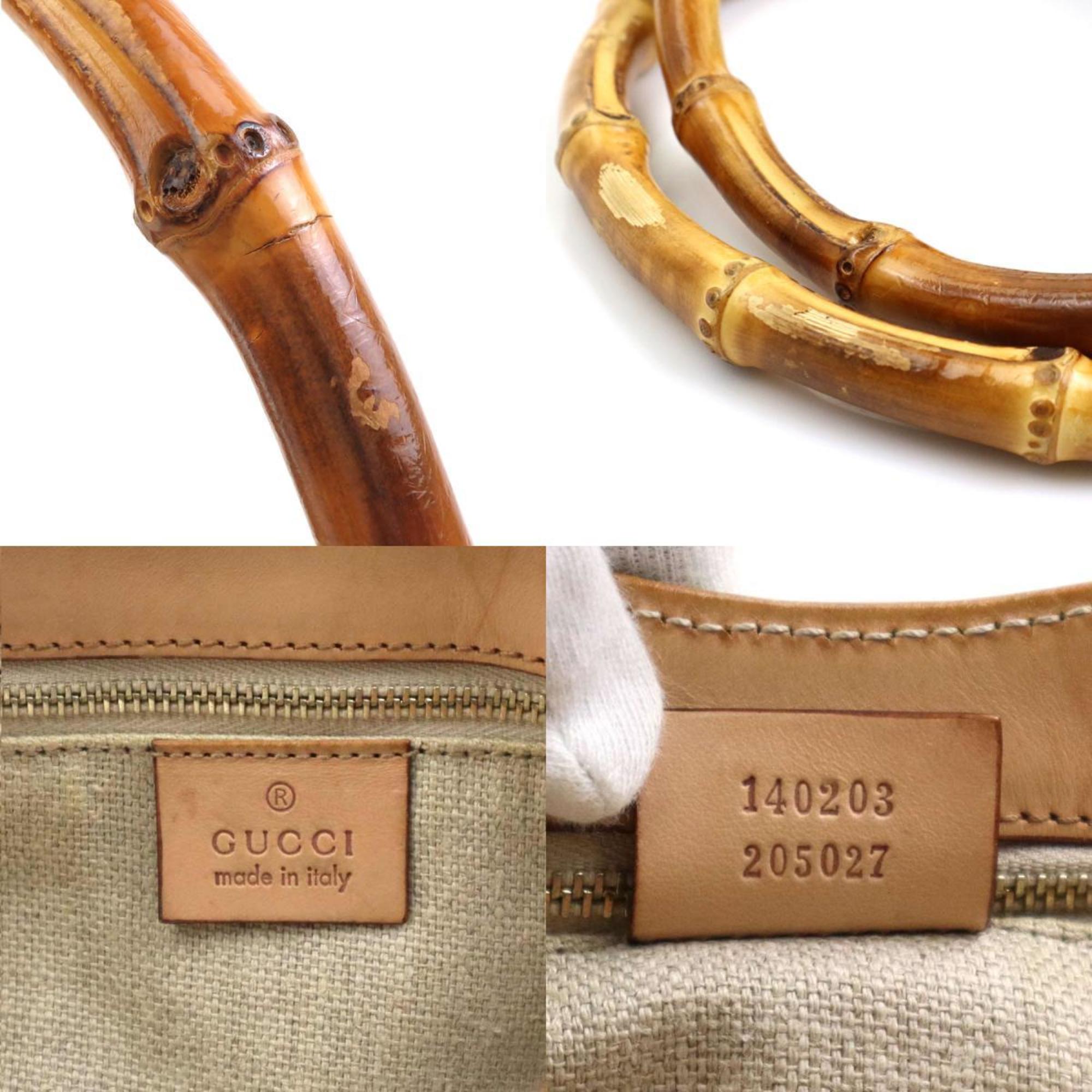 GUCCI Handbag Bamboo Flora Canvas Multicolor Gold Women's 140203 e58961g