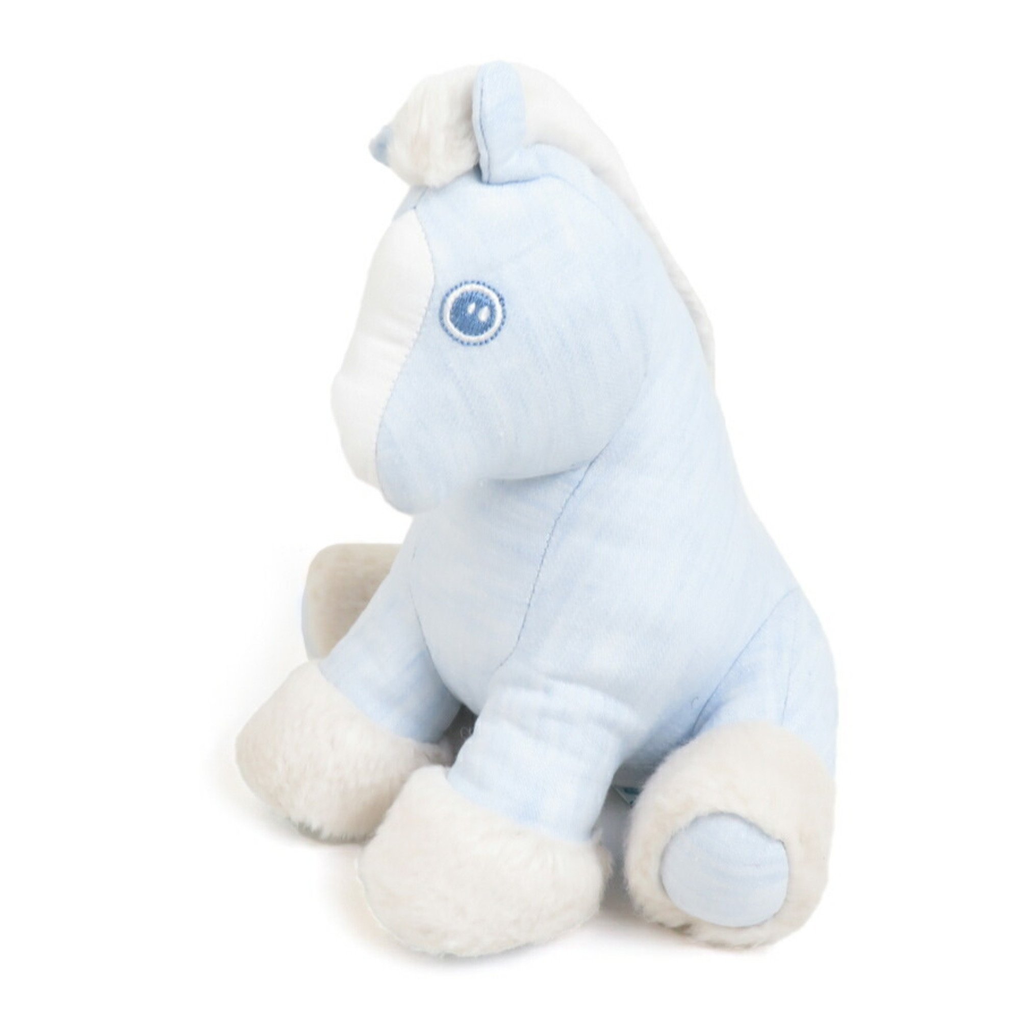 Hermes HERMES stuffed toy linen light blue off-white kids e58942m