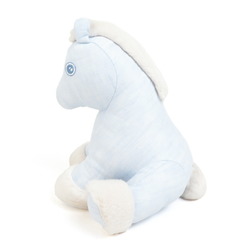 Hermes HERMES stuffed toy linen light blue off-white kids e58942m