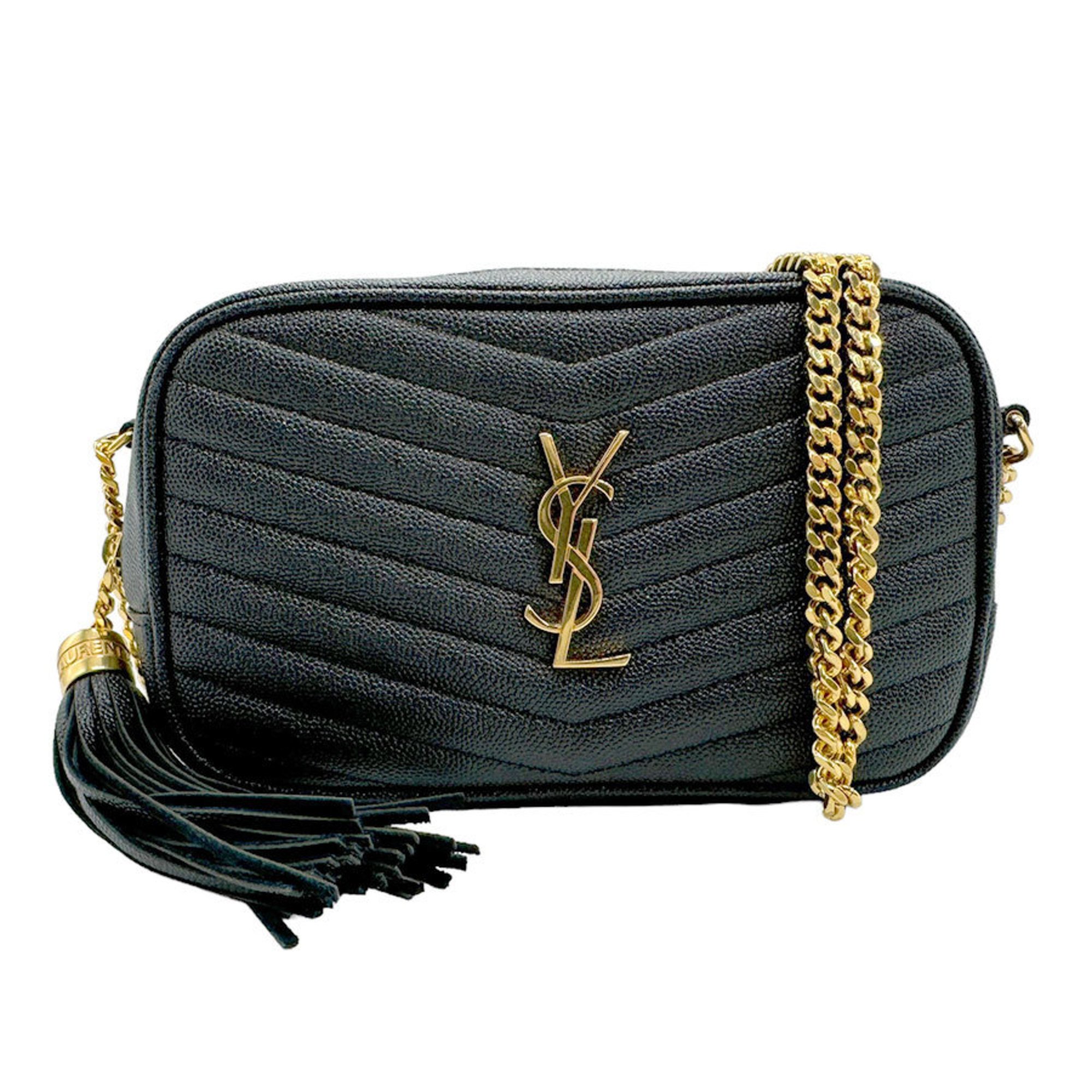 Saint Laurent shoulder bag leather black women's 612579 n0200