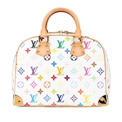 Louis Vuitton Monogram Multicolor Trouville Studs Handbag M92663 Blanc White PVC Leather Women's LOUIS VUITTON