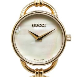 Gucci Watch 6000.2.L Quartz Shell Dial Leather Ladies GUCCI