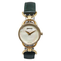 Gucci Watch 6000.2.L Quartz Shell Dial Leather Ladies GUCCI